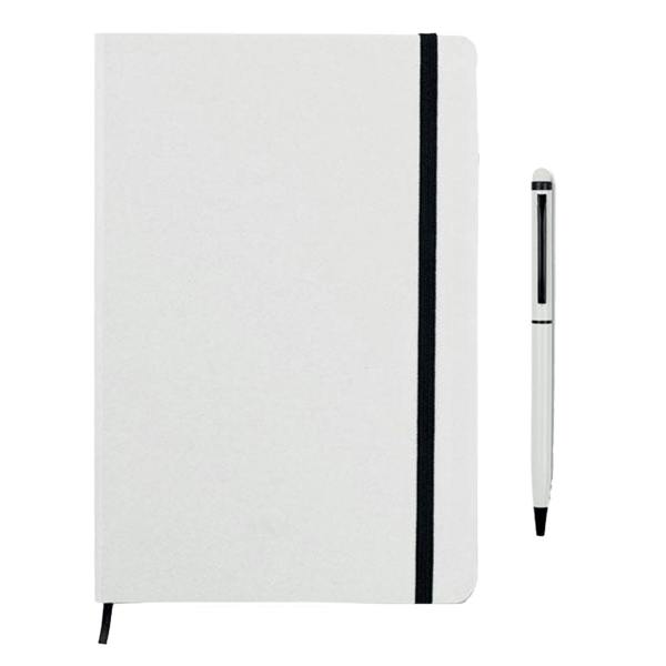 MidOcean Neilo Set Notebook & Pen - White - 