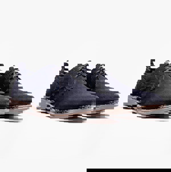 Popps JONAS Mens Suede Desert Shoes Navy