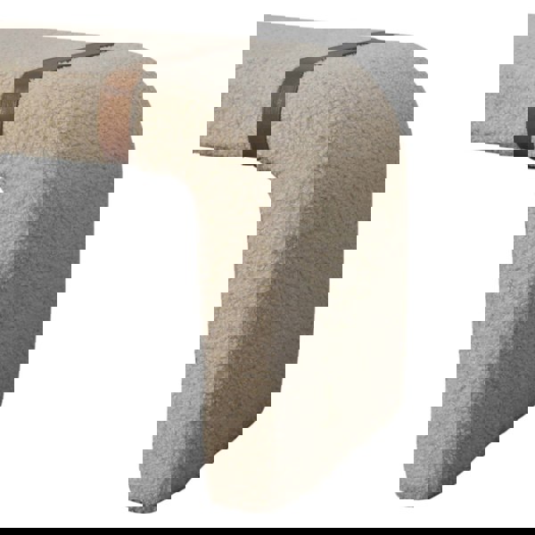 Artisan Furniture Solid Wood Boucle Leather Strap Bench