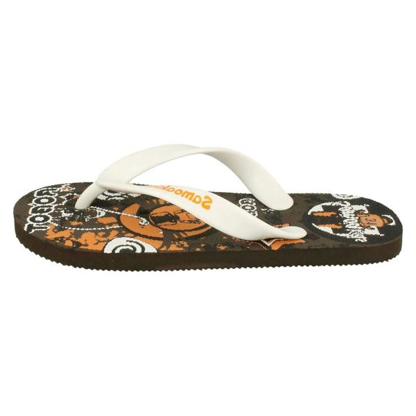 Boys Samoa Flat Plugged Patterned Insole Slip On Sandals - Justin