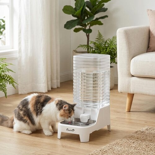 PawHut Automatic Pet Water Dispenser, 8L Gravity Dog Water Dispenser