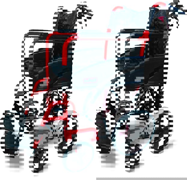 Aidapt Compact Transport Aluminium Wheelchair Red