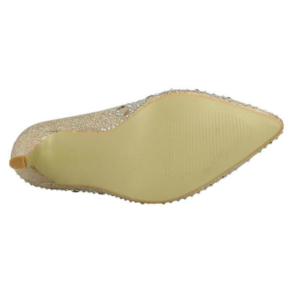Anne Michelle Ladies Anne Michelle Diamante Detail Court Shoes