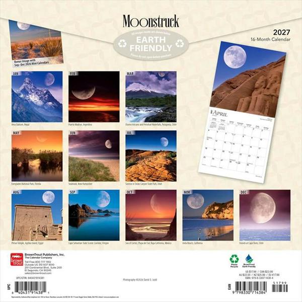 Moonstruck Calendar 2027, Wall Calendars, Month To View, Natural World, Gift