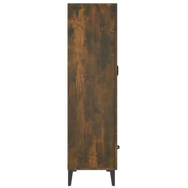 Berkfield Highboard Smoked Oak 70x31x115 cm Engineered Wood