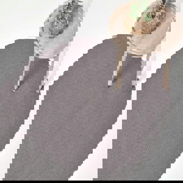 HOMESCAPES Handmade Woven Braided Rug