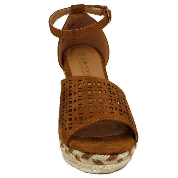 Savannah Ladies Savannah Wedge Open Toe Summer Sandals