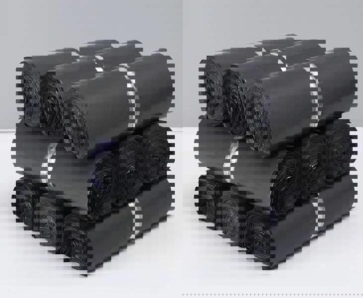 KAV Premium Recycled Black Poly Mailer Bags – Durable, Waterproof, and Eco-Friendly Shipping Solution (70 cm x 100 cm/ 28 in x 40 in)