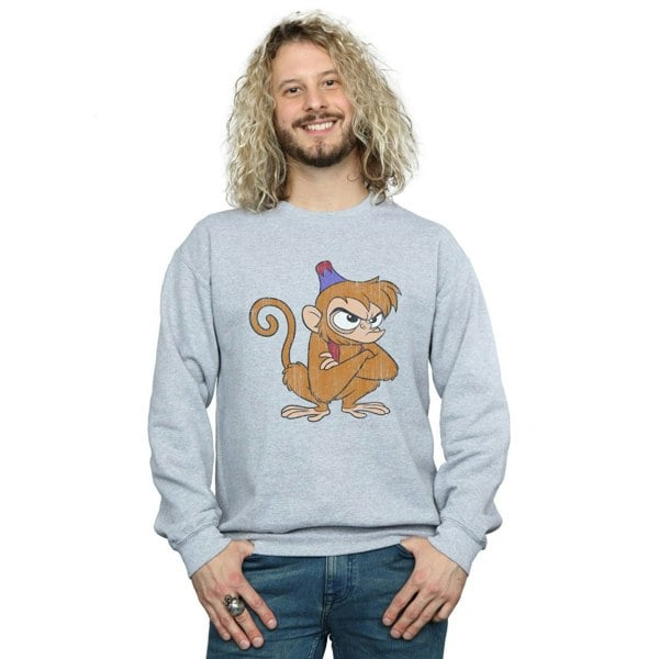 Disney Mens Aladdin Classic Angry Abu Sweatshirt - Sports Grey