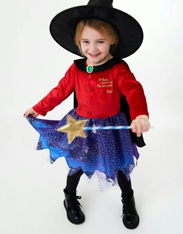 Vanilla Underground Gruffalo & Friends Girls Multicoloured Room on the Broom 4 Piece Costume