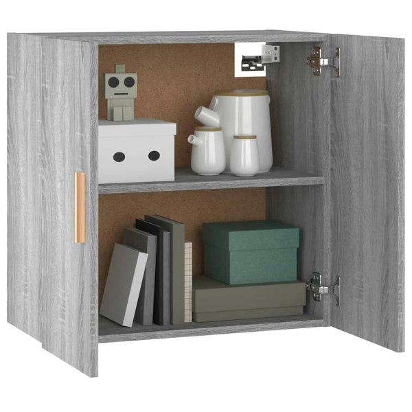 Berkfield Wall Cabinet Grey Sonoma 60x30x60 cm Engineered Wood