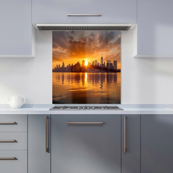 Warren Reed - Designer Sunrise In The City Kitchen Splashback