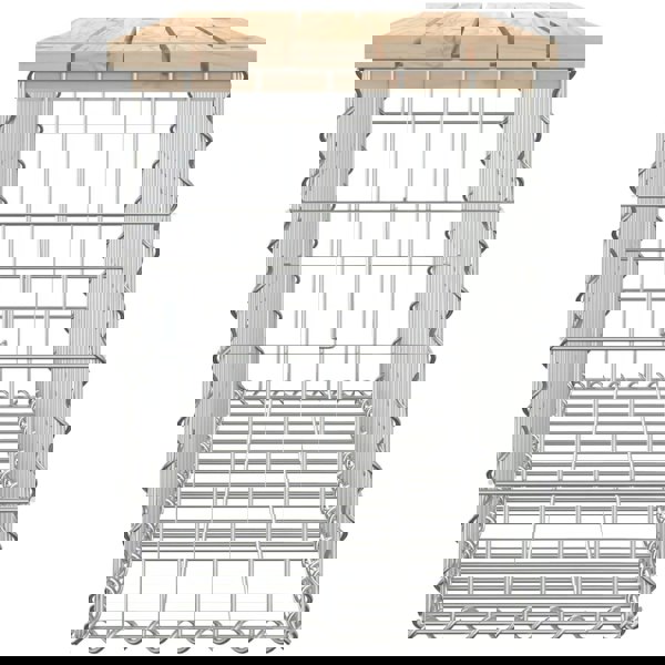 Berkfield Garden Bench Gabion Design 103x31.5x42 cm Solid Wood Pine