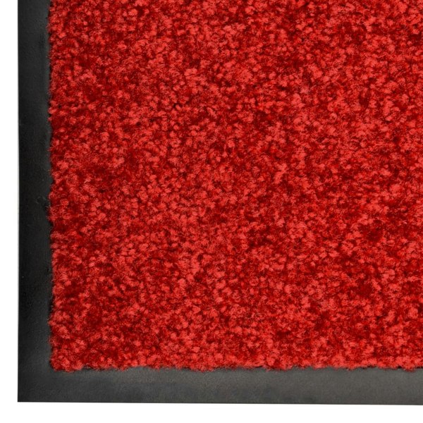 Berkfield Doormat Washable Red 60x90 cm