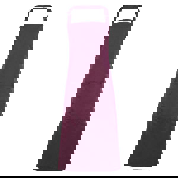 Premier Ladies/Womens Colours Bip Apron With Pocket / Workwear (Pack of 2) - Aubergine - 