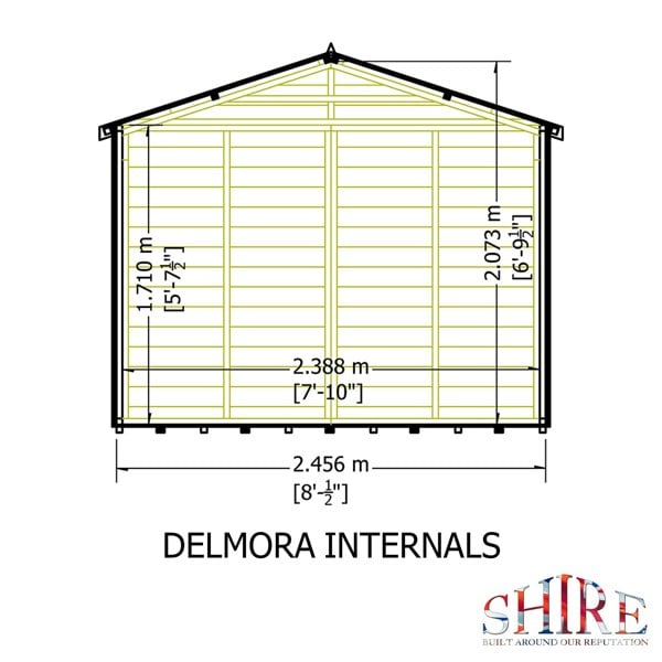 Shire Delmora 8x14 INC Verandah Summerhouse Interlock Cladding - Best Shed
