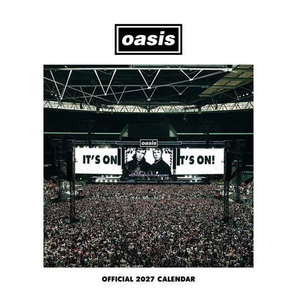Oasis A3 Calendar 2027, Wall Calendars, Month To View, Entertainment, Gift
