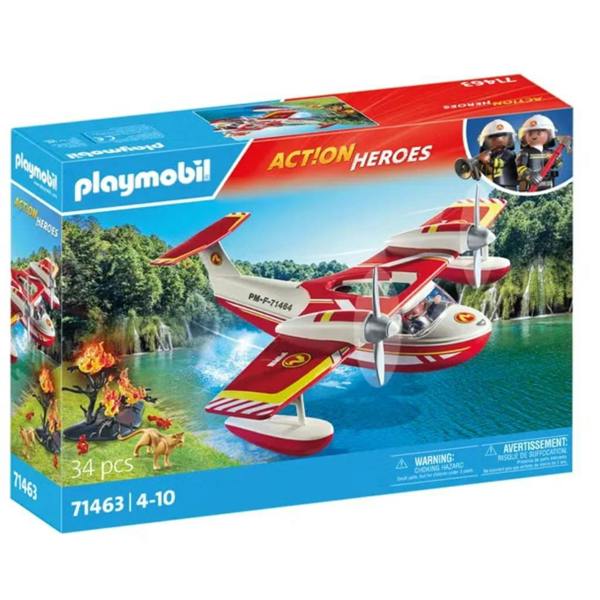 Playmobil Firefighting Seaplane with Extinguishing Function - 71463 Playset