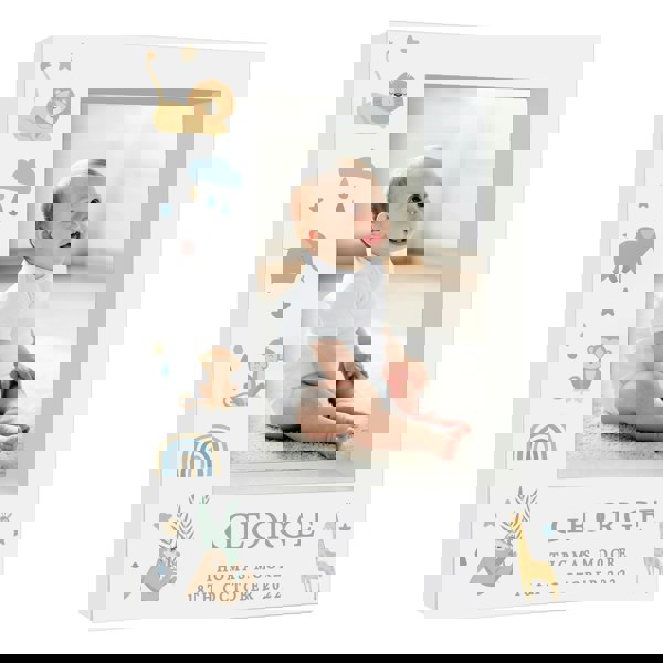 Personalised Memento Company Personalised Safari Animals 5x7 Box Photo Frame