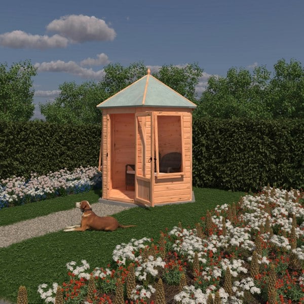 Shire Keswick Gazebo Hexagonal Summerhouse 6x6 12mm Cladding