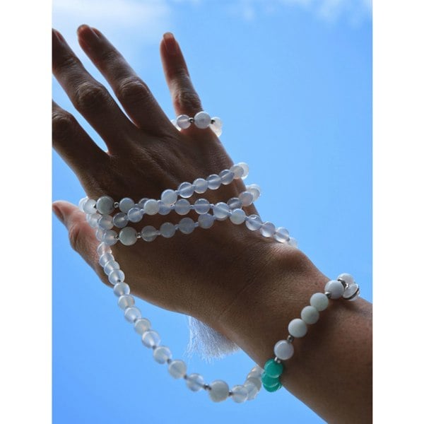Selene Moonstone Crystal Mala Necklace - Kati Kaia