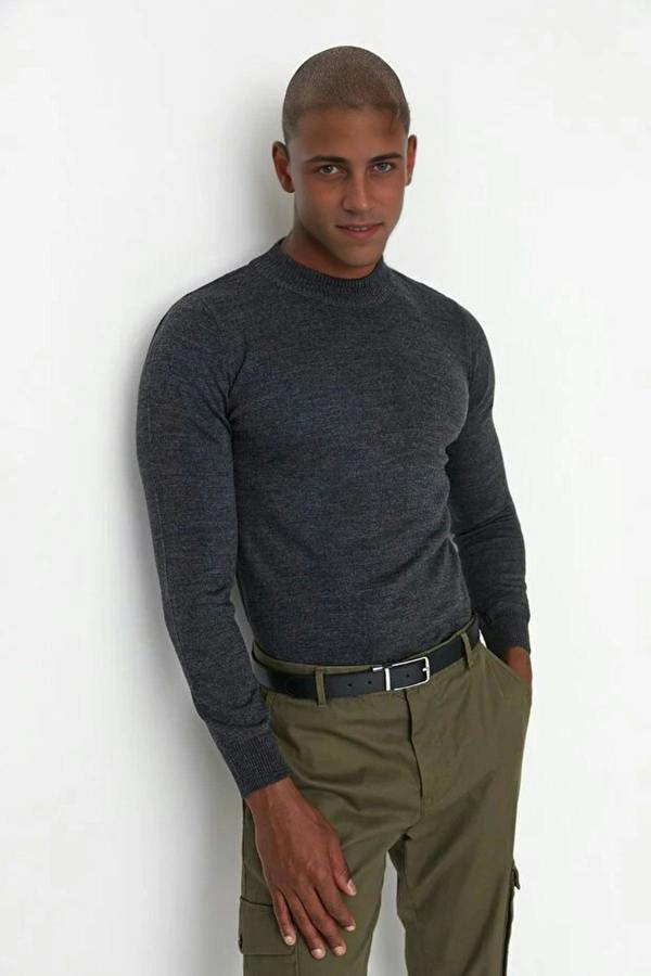 WOVCOR Half Turtleneck Basic Men's Sweater