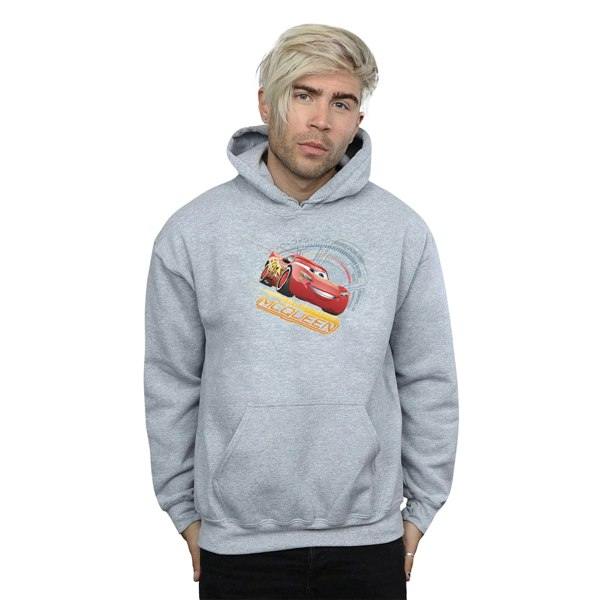 Disney Mens Cars Lightning McQueen Hoodie - Sports Grey