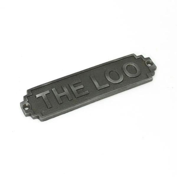 Antique Cast Iron The Loo Door Sign/Plaque - 148mm