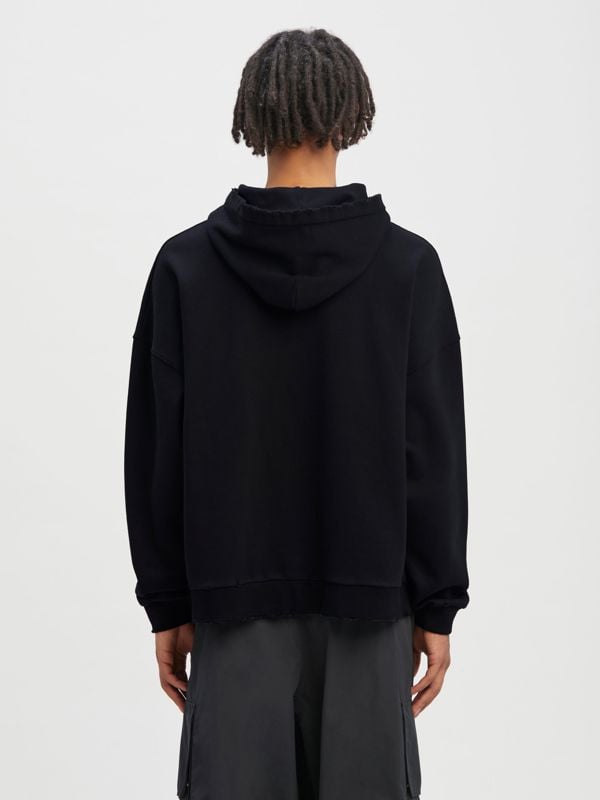 Palm Angels Monogram Statement Logo Hoodie - Black