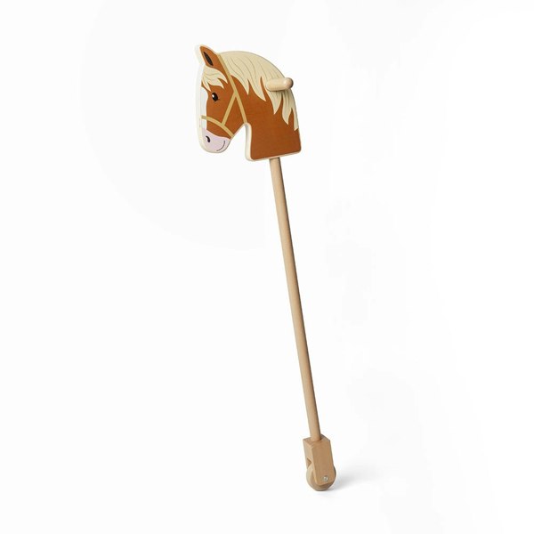 Bigjigs Toys Wooden Hobby Horse With Wooden Wheels & Handles