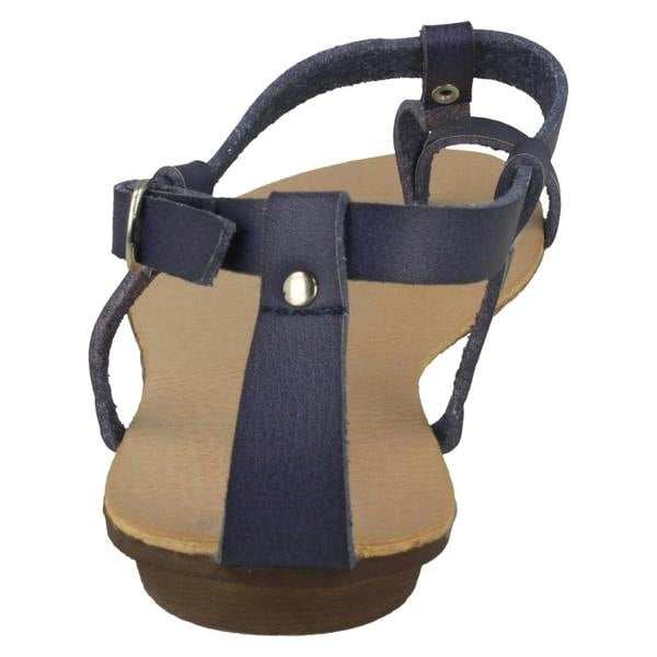 Spot On Ladies Spot On Flat Toeloop Sandal Ankle Strap