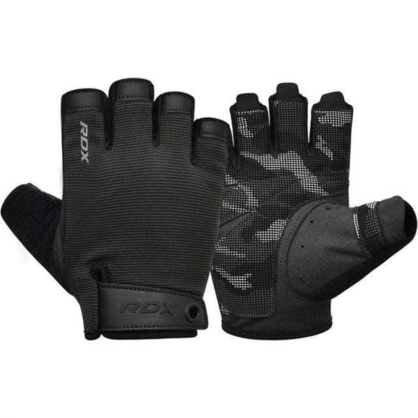 RDX Sports GYM TRAINING GLOVES T2 HALF BLACK PLUS