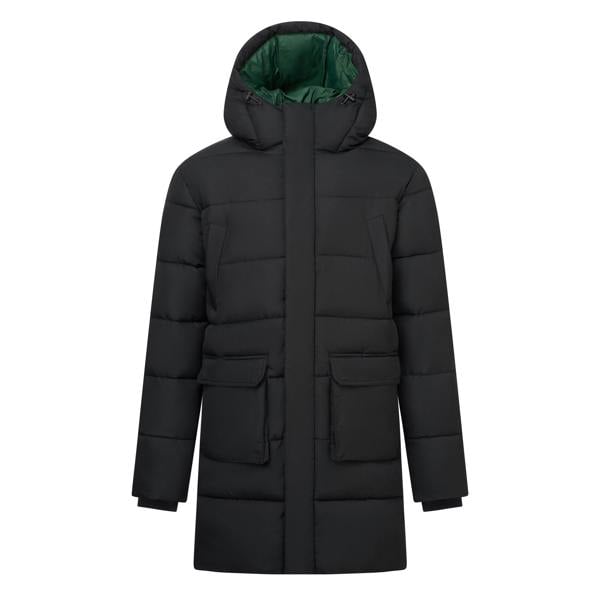 Regatta Mens Marek Longline Hybrid Jacket - Black/Pine Needle - 