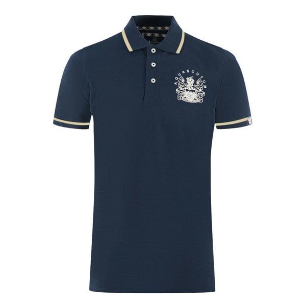 Aquascutum Tipped Aldis Polo Shirt - Navy Blue