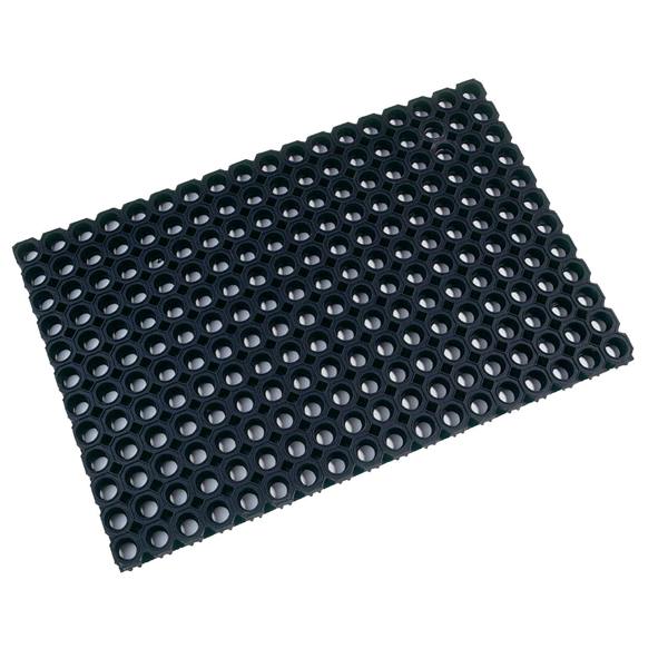 Ultralux Rubber Drainage Floor Mat for Indoor/Outdoor Entrances – Non-Slip Heavy Duty Anti-Fatige Floor Matting – Black – Multiple Sizes