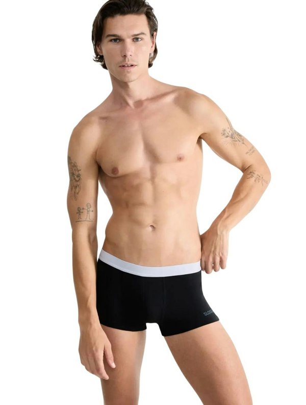 SloggiTrunks 2 - packGo ABC 2.0 2 - Pack Hipster Boxer Trunks, BlackBoxers & Briefs