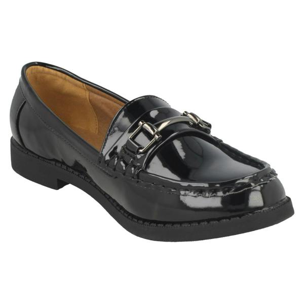 Spot On Ladies Spot On Slip On Casual Loafer Shoes