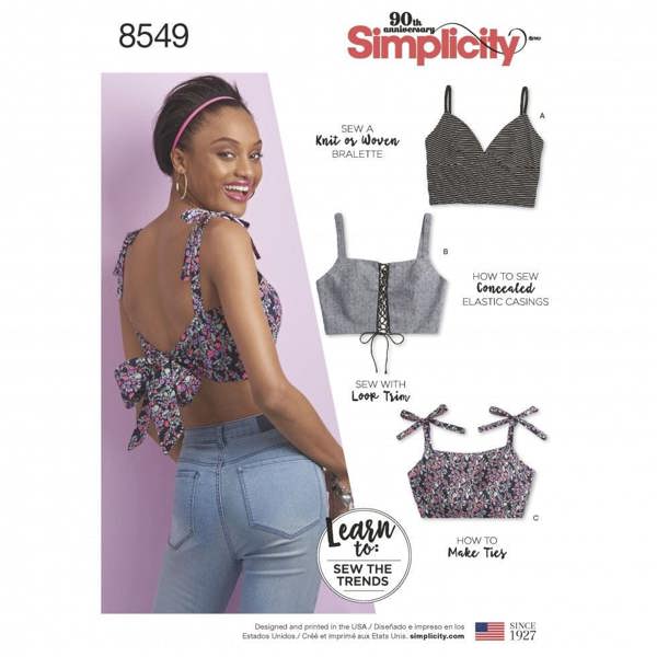 Simplicity Sewing Pattern 8549, Tops for Women, A (XXS-XS-S-M-L-XL-XXL) - Beginner, Easy