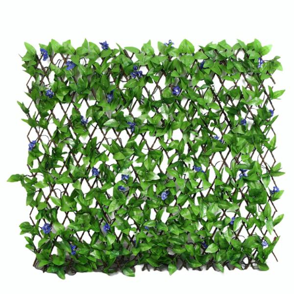HYGRAD BUILT TO SURVIVE Artificial Hedge Flower Garden Screening Expanding Trellis Privacy Screen 1x2m