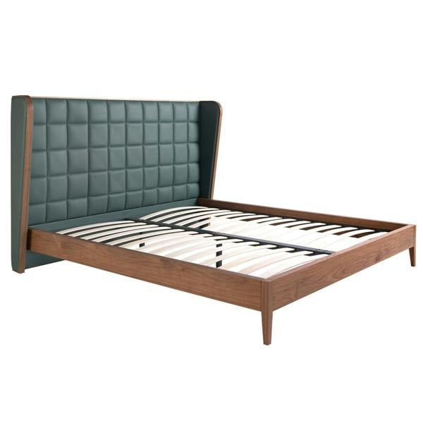 Angel Cerdá Dark green leatherette bed 7148