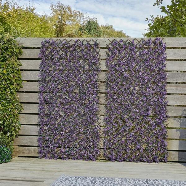 Garden Greatness Vivid Violet Expandable Garden Trellis