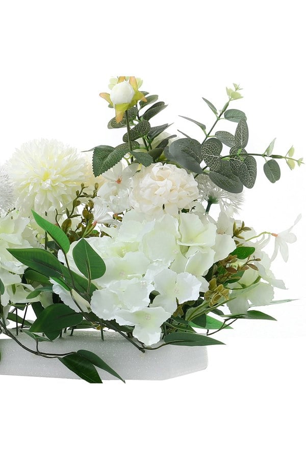 Living and Home 100cm Sweet Acacia Rose Floral Wedding Row Aisle Runner & Stage Backdrop Decoration for Ceremonies, Receptions & Party Decor