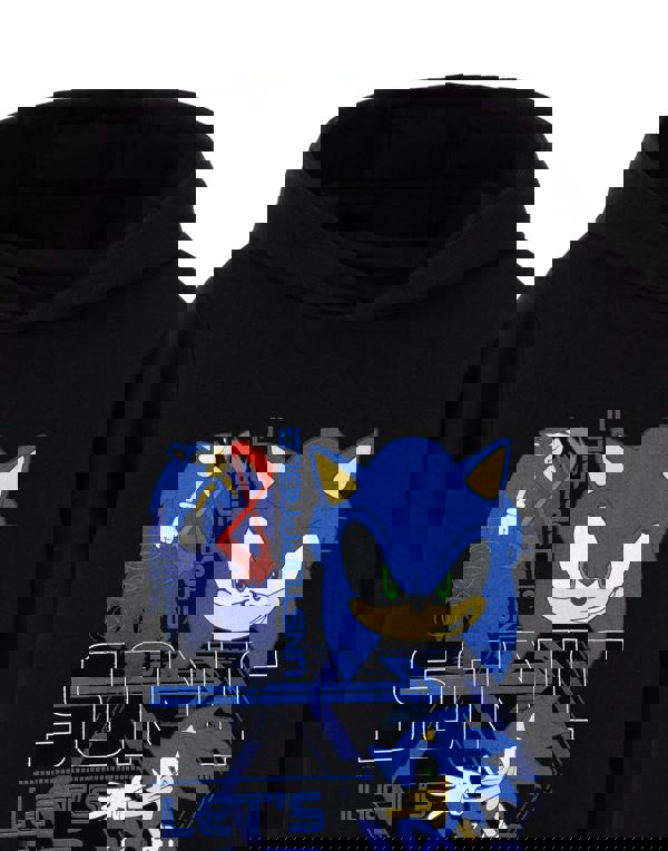 Sonic the Hedgehog Boys Black Let's Go Hoodie