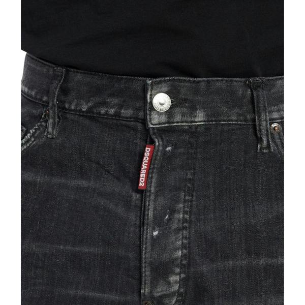 DSQUARED2 Black Faded Denim Shorts W34