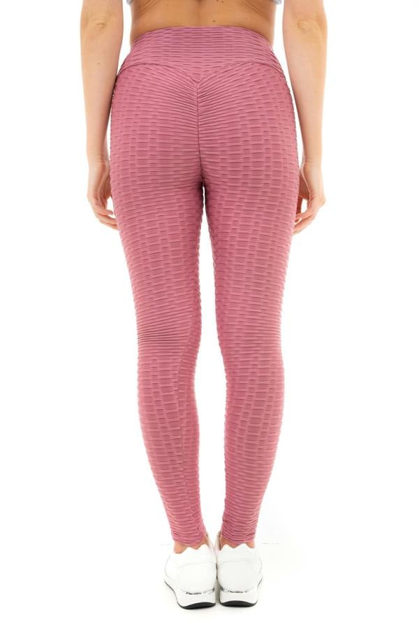 Smart Living Women's Honeycomb Waffle Leggings - Dark Pink