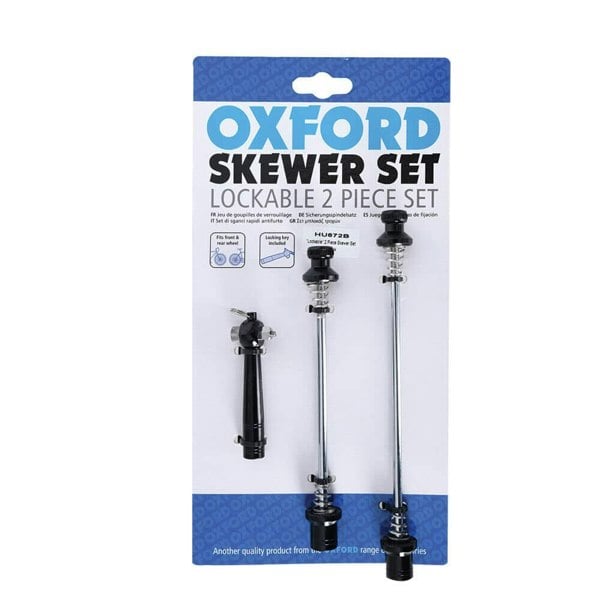 Oxford Lockable 2 Piece Skewer Set Black 154626009453