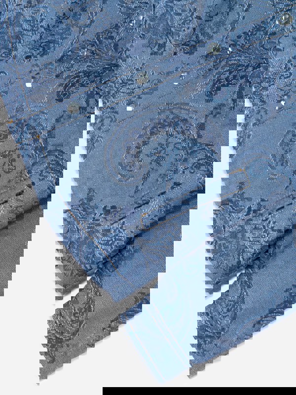 Etro Kids Paisley Print Jacket in Blue