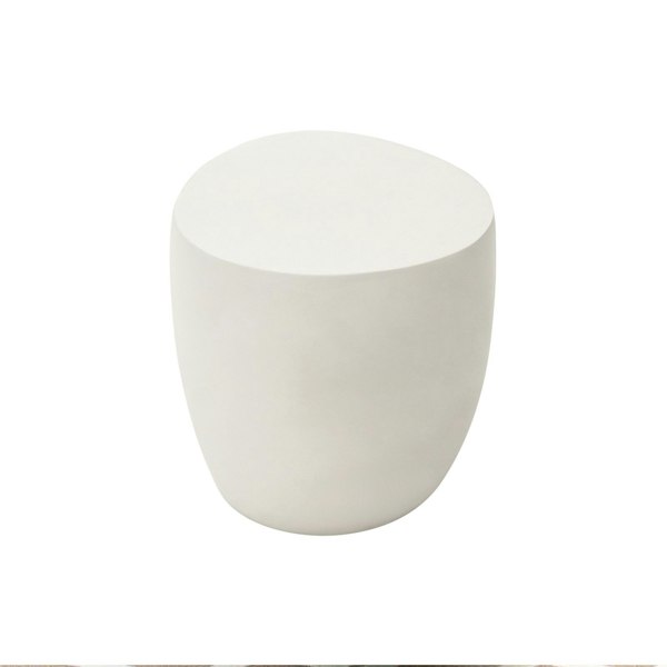 Elementi Ikaria GRC Side Table in Cream White