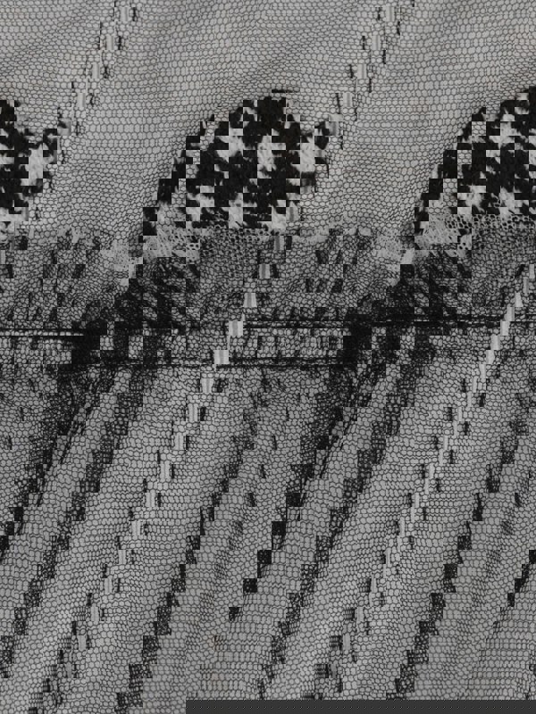 Simonetta  Houndstooth Heart Embroidered Dress