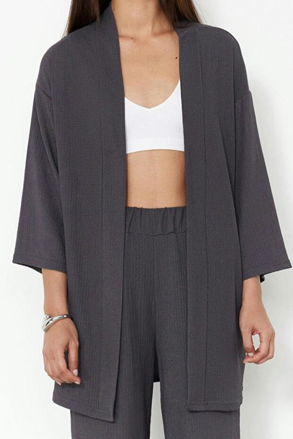 WOVCOR 2-Piece Relaxed Fit Knit Kimono Top & Pants Set